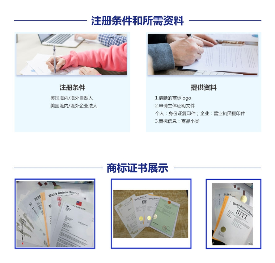 美国商标注册条件和所需资料