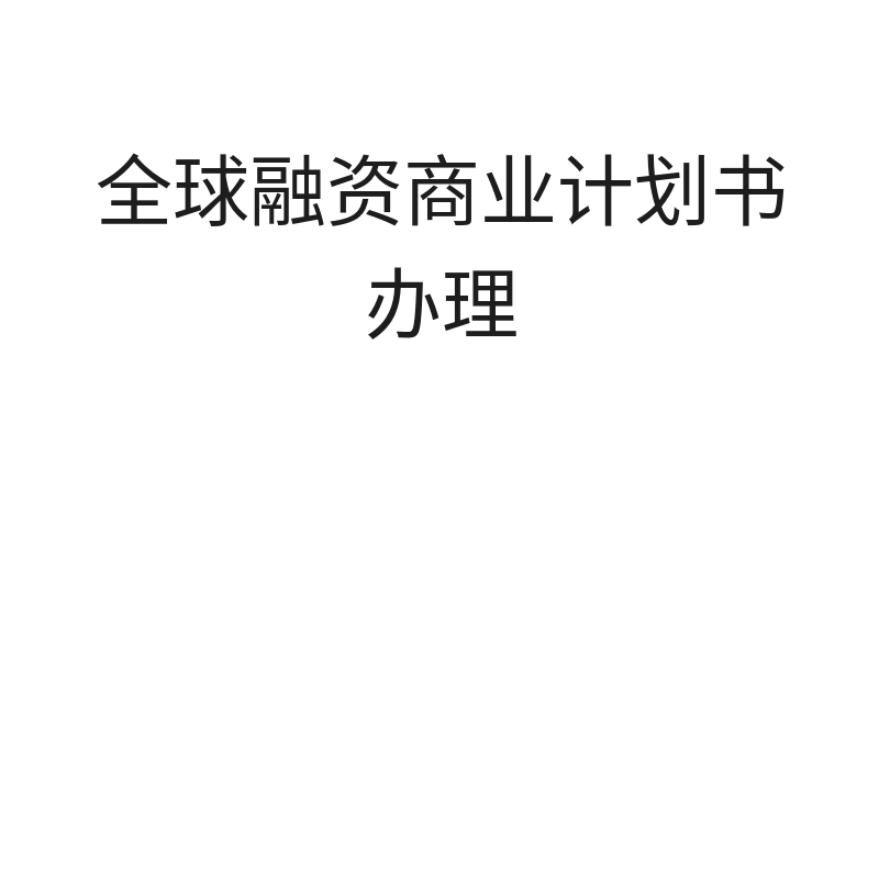 全球融资商业计划书办理（办理）