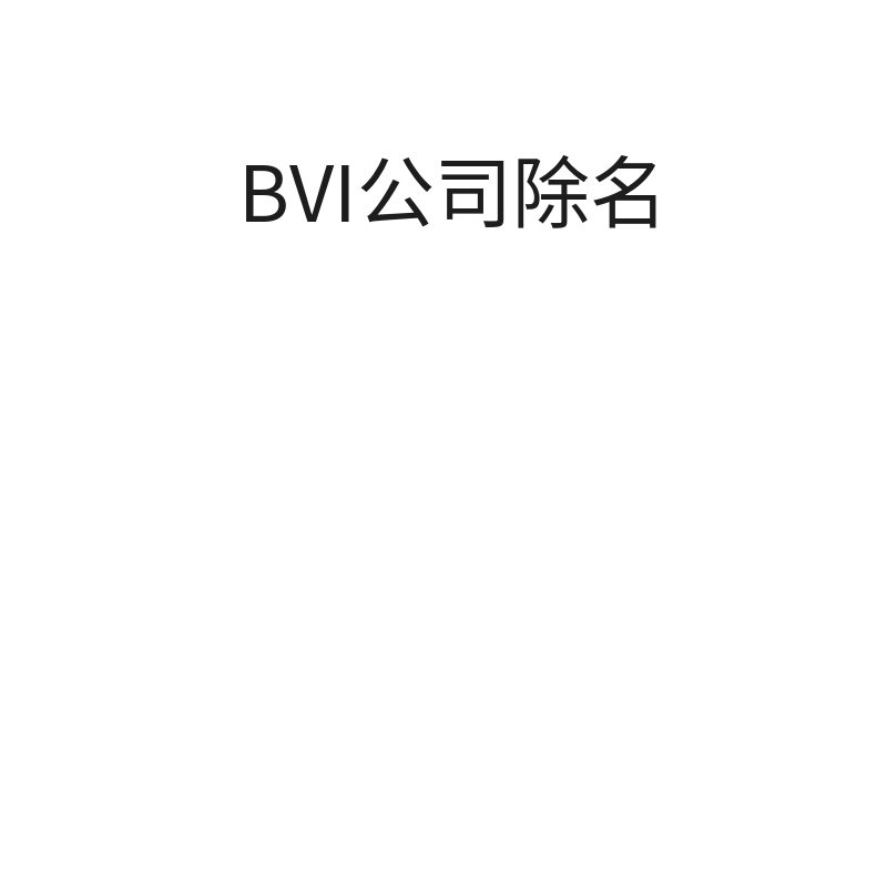 BVI公司除名（不含证书）