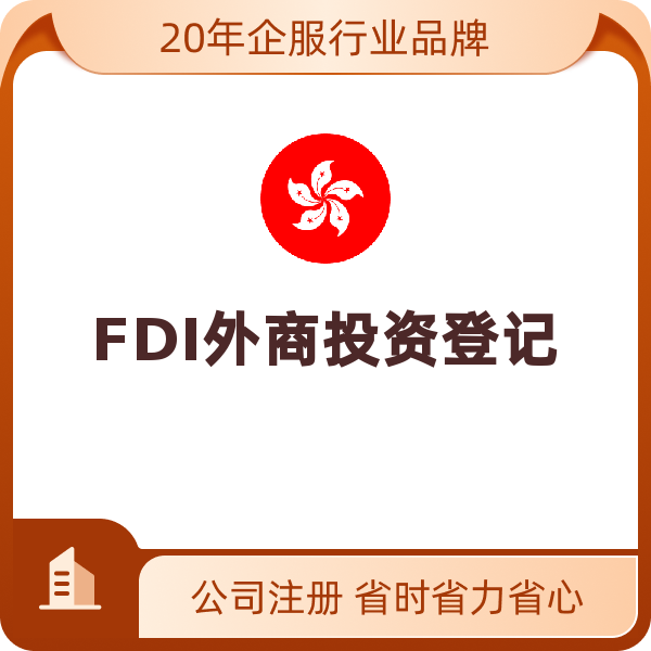 FDI外商投资登记（新设-100万美元以下）