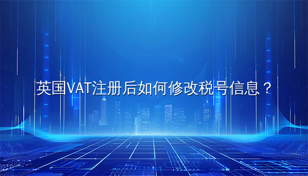 英国VAT注册后如何修改税号信息？