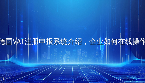 德国VAT注册申报系统介绍，企业如何在线操作